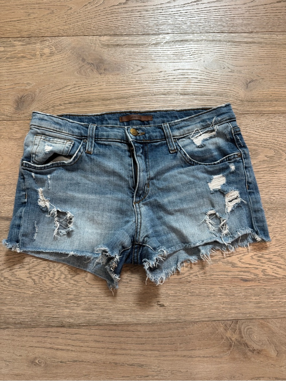 Joe's Jeans Light Blue Distressed Denim Shorts